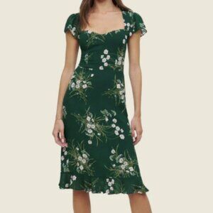 Reformation - Green - Buena Floral - Rosi Dress - 0